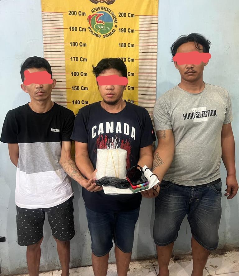 Polisi Ringkus Tiga Terduga Pengedar Sabu di Sergai, Berikut Barang Bukti Diamankan