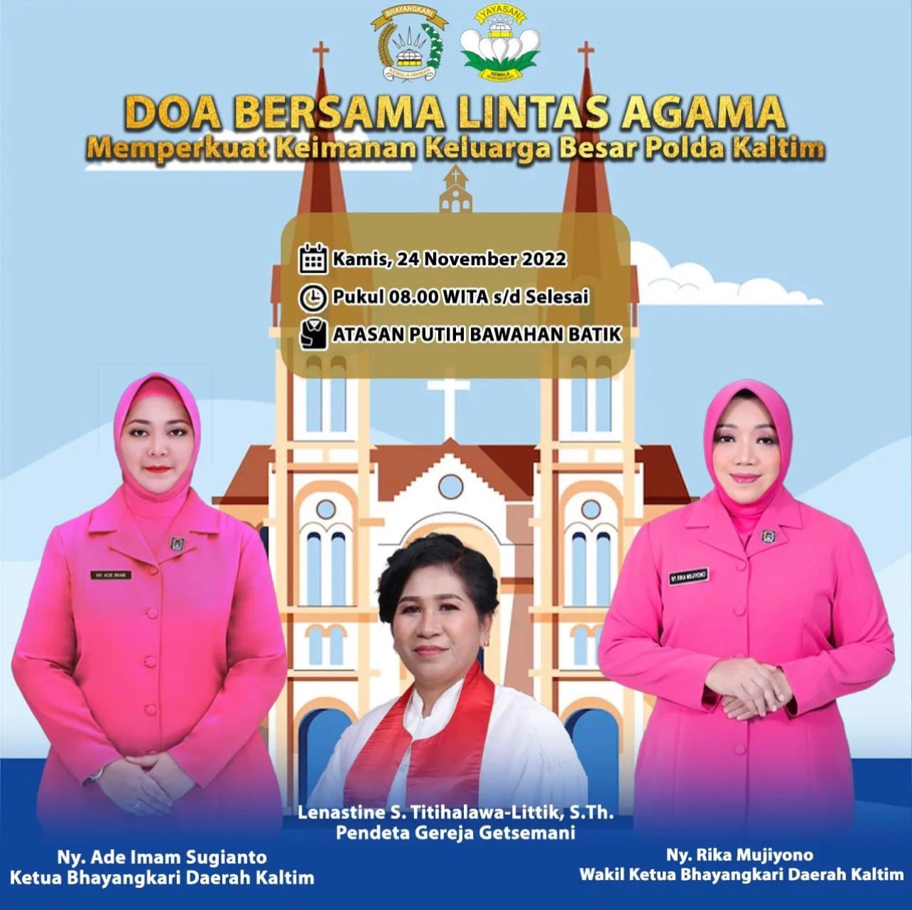 Bhayangkari Kaltim Laksanakan Doa Bersama Lintas Agama