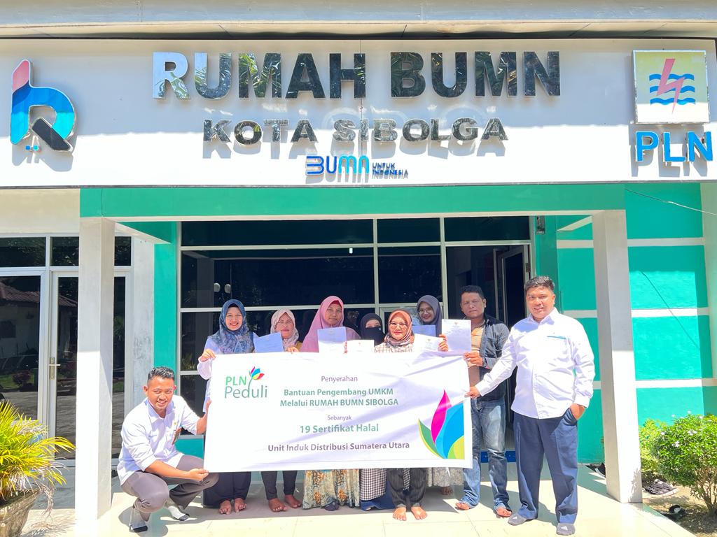PLN Peduli dan Rumah BUMN Sibolga Bantu UMKM Raih 19 Sertifikat Halal di 2022