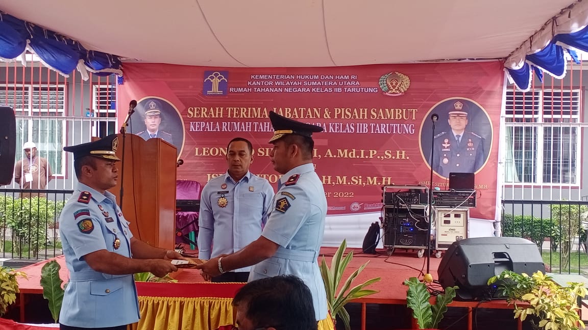 Sertijab Karutan Tarutung, Kepala Divisi Pemasyarakatan Kanwil Kemenkumham Sumut: Pergantian Pimpinan Hal yang Wajar