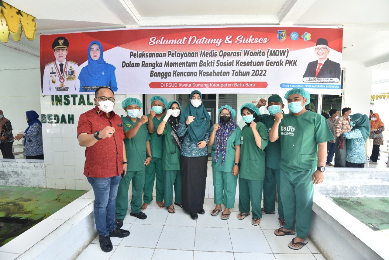 Ketua TP PKK Batubara Tinjau Pelayanan KB MOW di RSUD Kwala Gunung