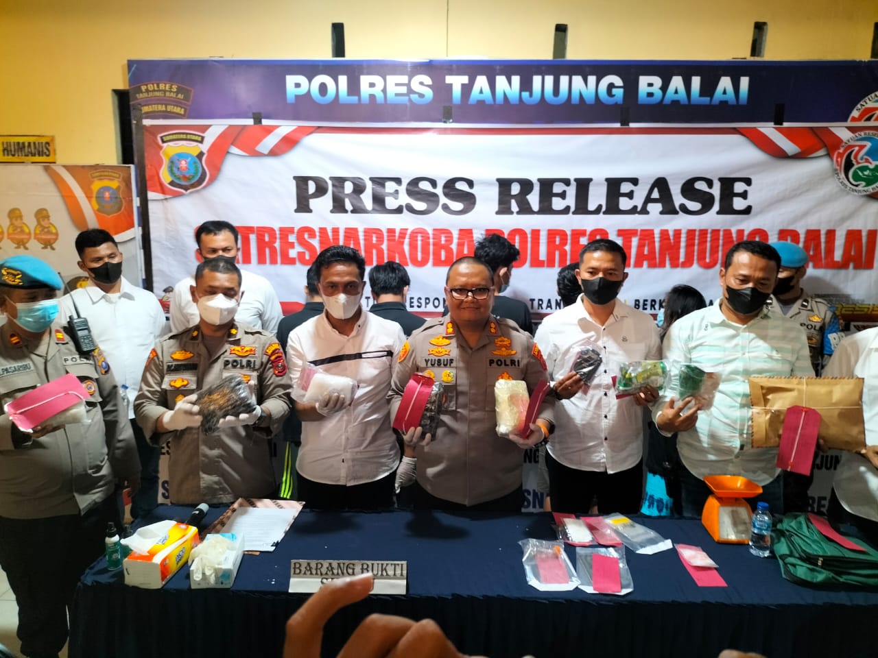 Polres Tanjungbalai Ungkap Jaringan Narkoba, Lima Orang Diringkus