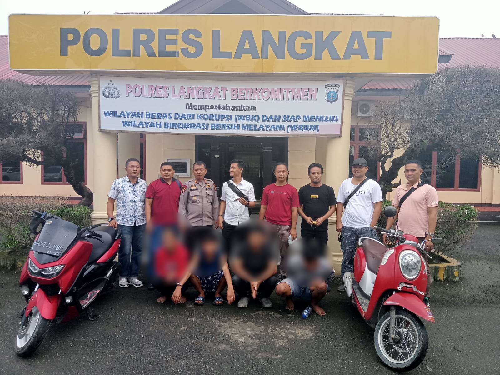 Polisi Ringkus Empat Pelaku Curas dan Pemerasan di Tanjungpura Langkat