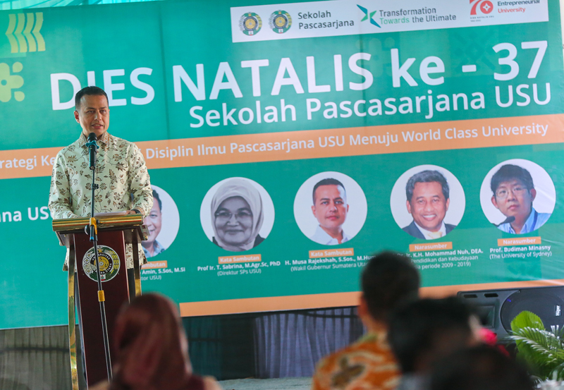 Ini Harapan Ijeck di Dies Natalis ke-37 Sekolah Pascasarjana USU