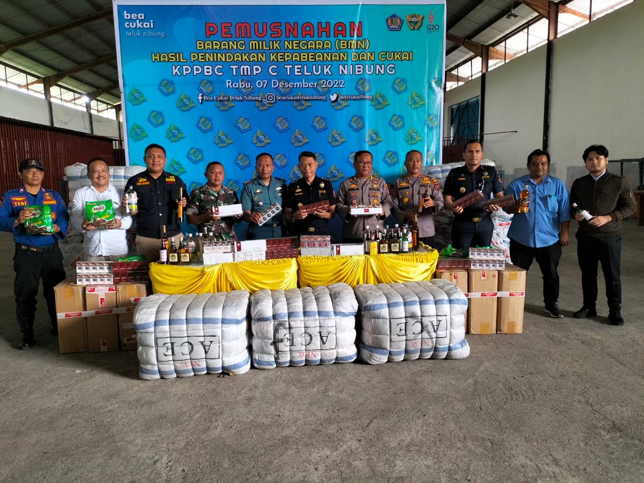 BC Teluk Nibung Musnahkan Barang Hasil Penindakan