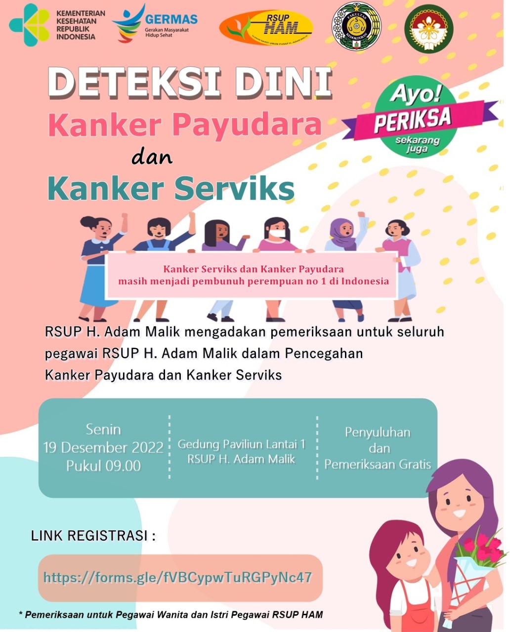 RS Adam Malik akan Gelar Pekan Skrining Kanker pada 19 Desember 2022