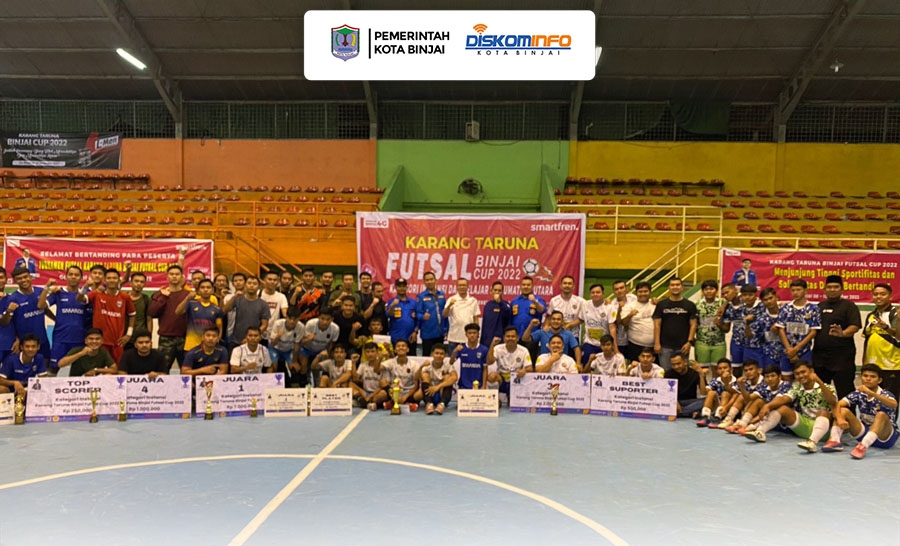 Ini Juara Turnamen Futsal Karang Taruna Binjai Cup 2022 Kategori Instansi dan Pelajar