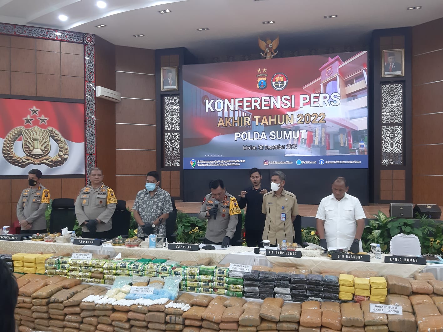 Polda Sumut Gelar Konferensi Pers Akhir Tahun 2022