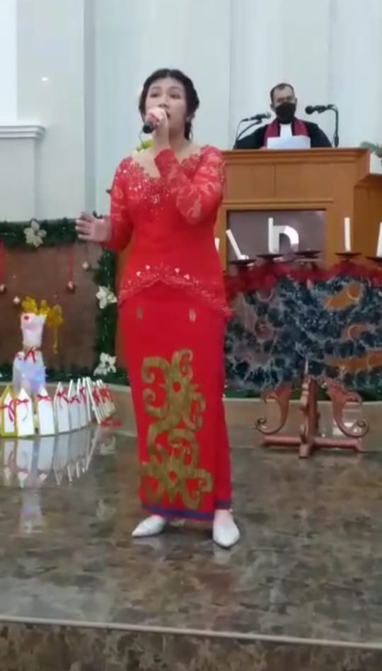 Perayaan Natal KA/KR GBKP Setia Budi Dimeriahkan Vocal Solo dan Tarian