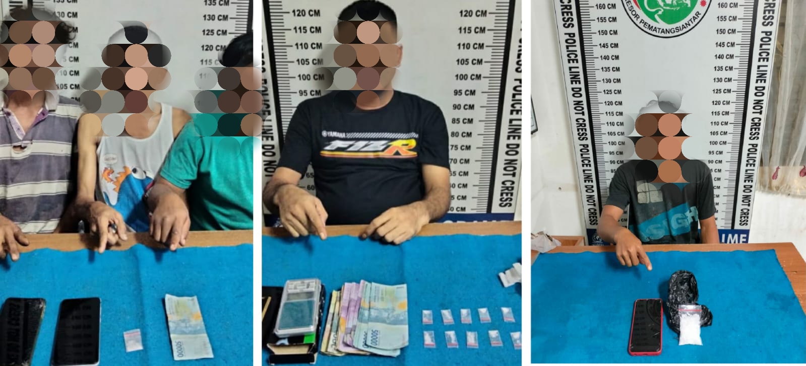 Polisi Tangkap Lima Terduga Pengedar Narkoba dari Lokasi Berbeda di Pematangsiantar