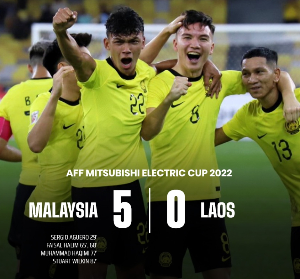 Piala AFF 2022, Malaysia Sikat Laos 5-0