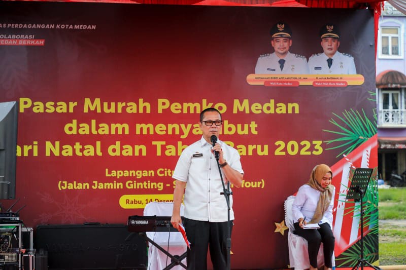 Pasar Murah Sambut Natal 2022 dan Tahun Baru 2023 di Medan Resmi Dibuka