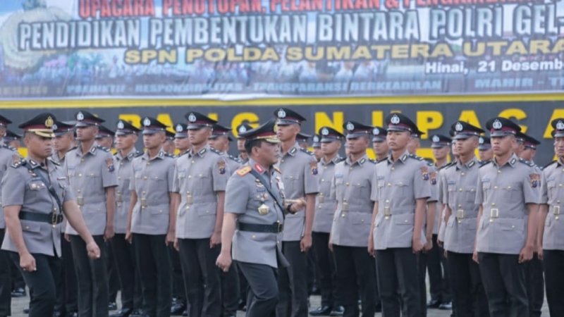 Pelantikan Bintara Polri SPN Polda Sumut 2022