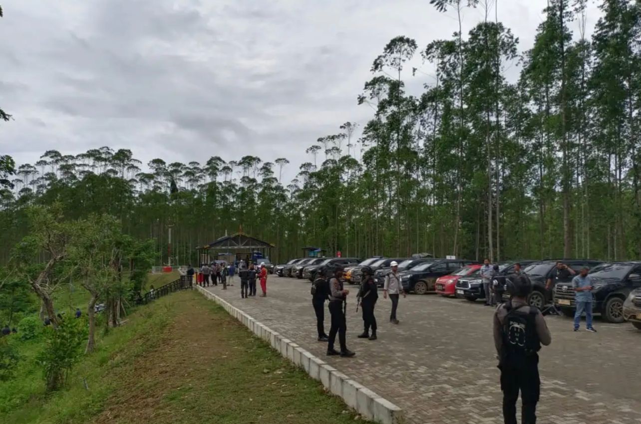 Satgas Operasi Nusantara Polda Kaltim Laksanakan Pengamanan di Titik Nol IKN