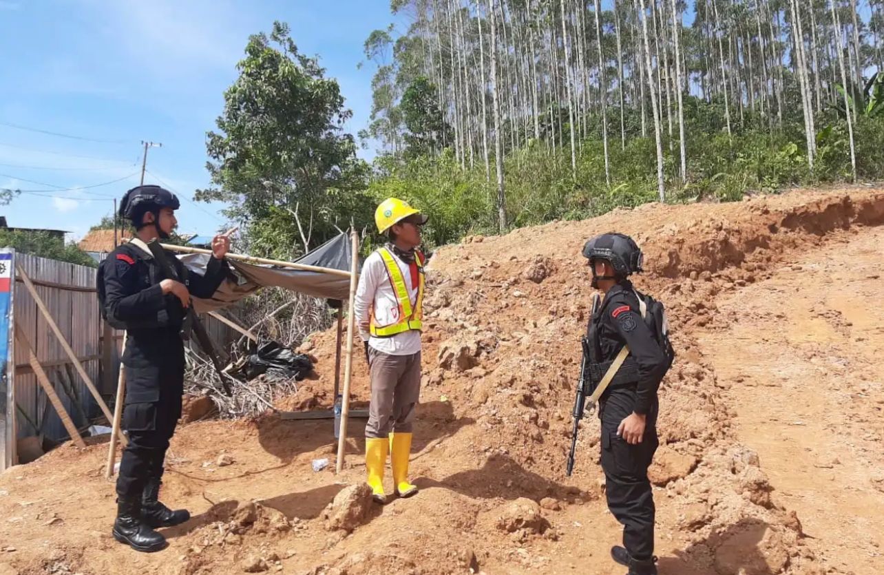 Satgas Operasional Nusantara Polda Kaltim Regu B Patroli Pengamanan di Kawasan IKN