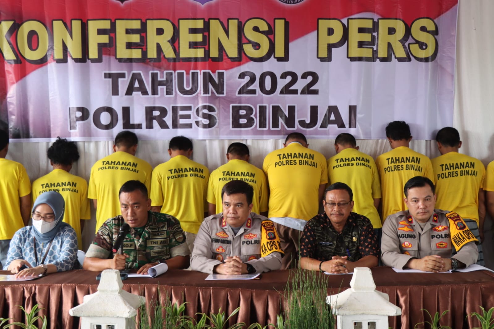 Polres Binjai Gelar Konfrensi Press Tahun 2022