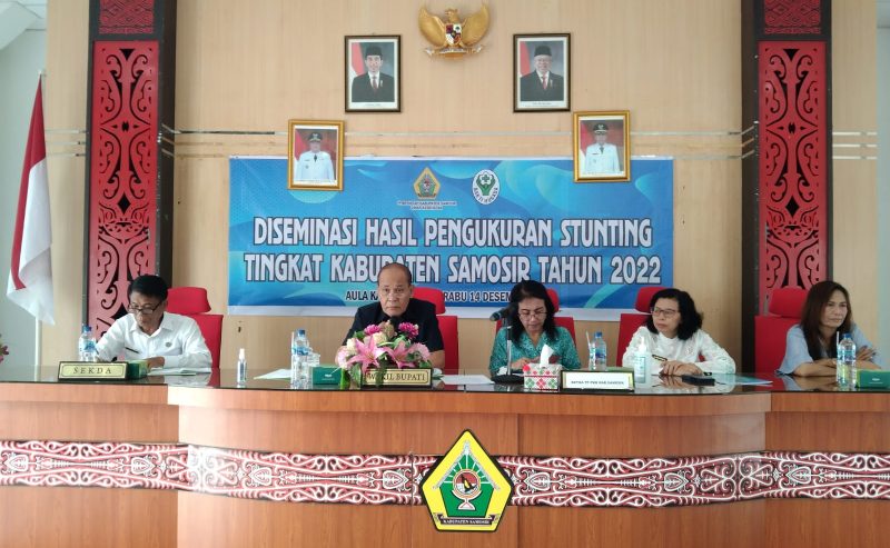 Rapat Diseminasi Hasil Pengukuran Stunting Tingkat Kabupaten Samosir 2022