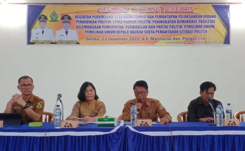 Pemkab Samosir Gelar Pendidikan Politik dan Sosialisasi Pemilu 2024