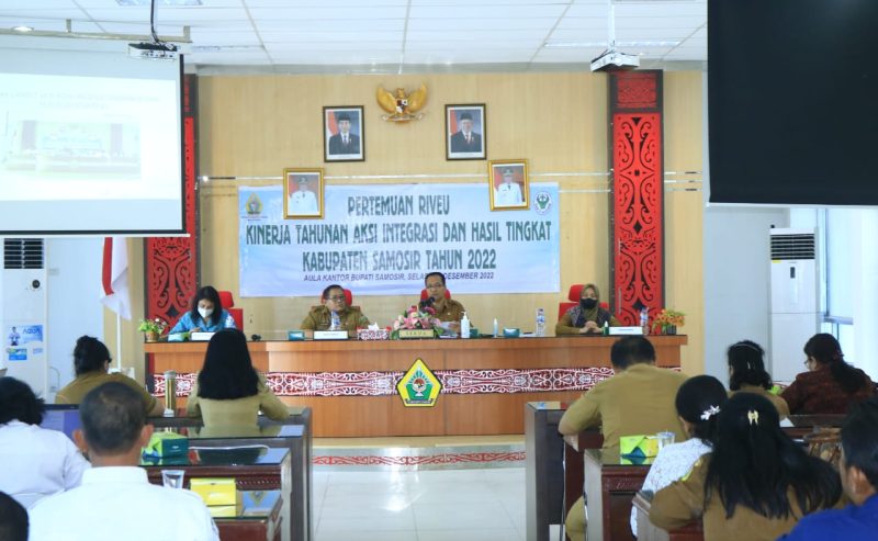 Penanganan Stunting, Pemkab Samosir Gelar Pertemuan Review Kinerja Tahunan Aksi Integrasi dan Hasil Tahun 2022