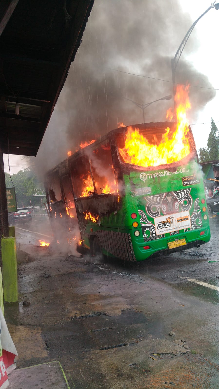 Bus Trans Metro Deli Terbakar di Jalan Jamin Ginting, Ipda Elia Karo-karo: Tak Ada Korban Jiwa