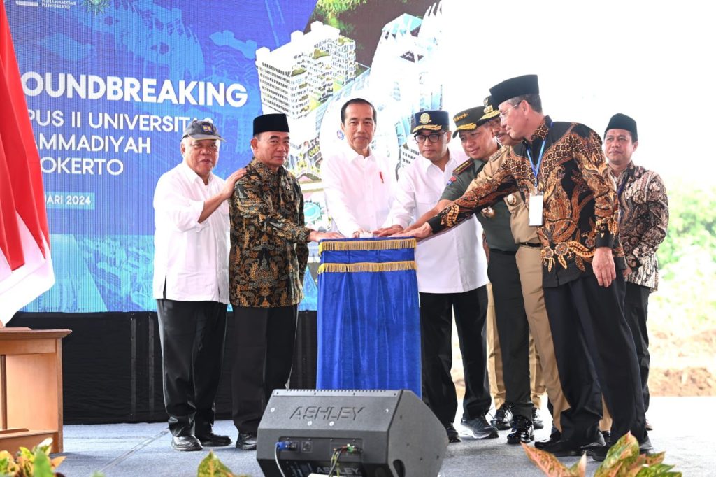 Presiden Jokowi Ground Breaking Kampus II Universitas Muhammadiyah Purwokerto