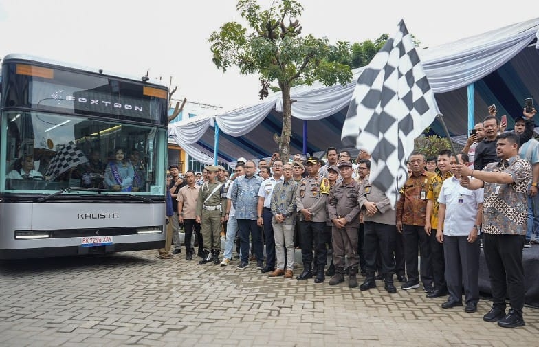 Wali Kota Medan Bobby Nasution Luncurkan Bus Listrik Gratis