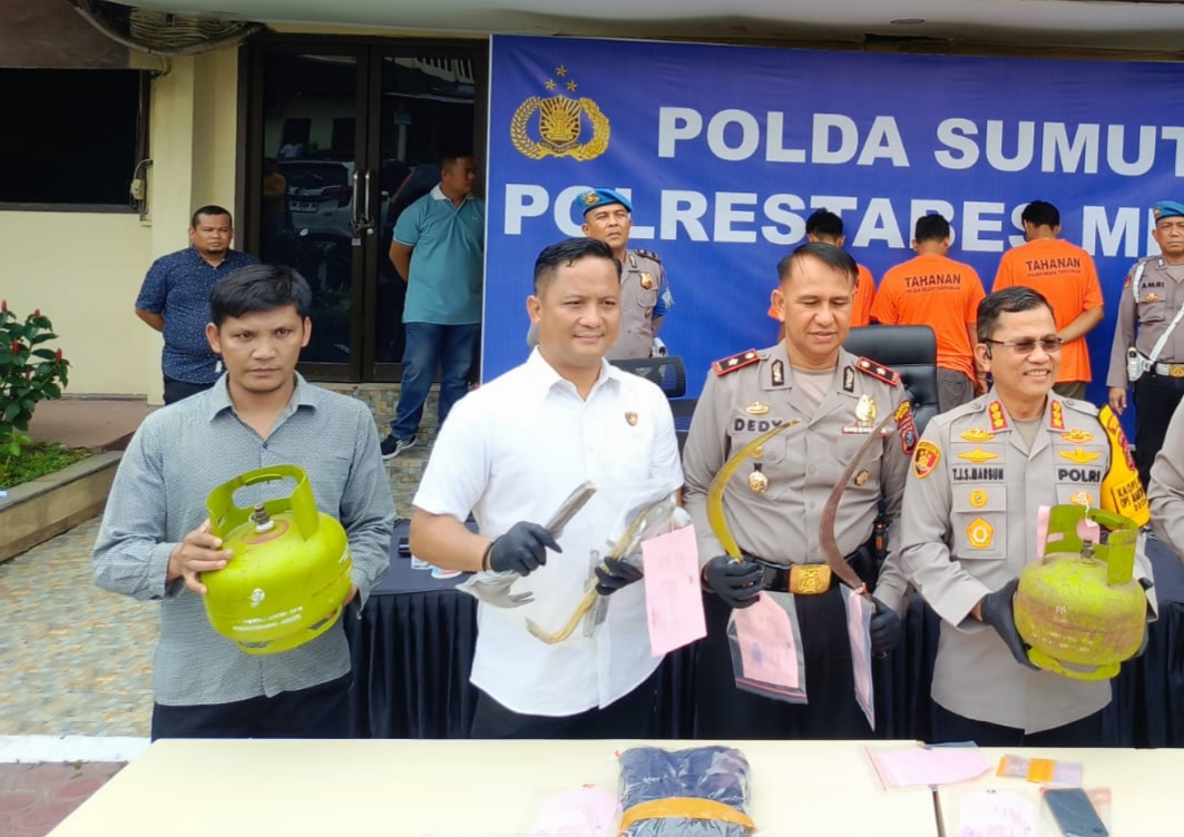 15 Bandit Jalanan Diringkus Polisi di Medan
