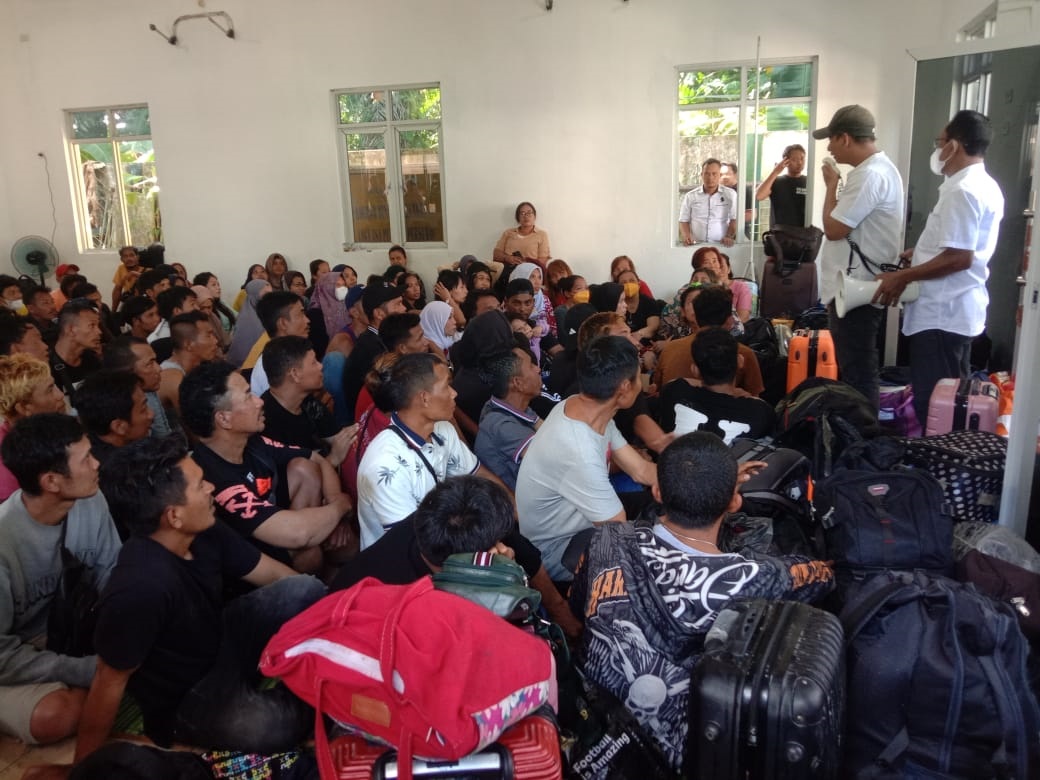 Ratusan PMI Diduga Ilegal dari Malaysia Terdampar di Perairan Laut Deliserdang