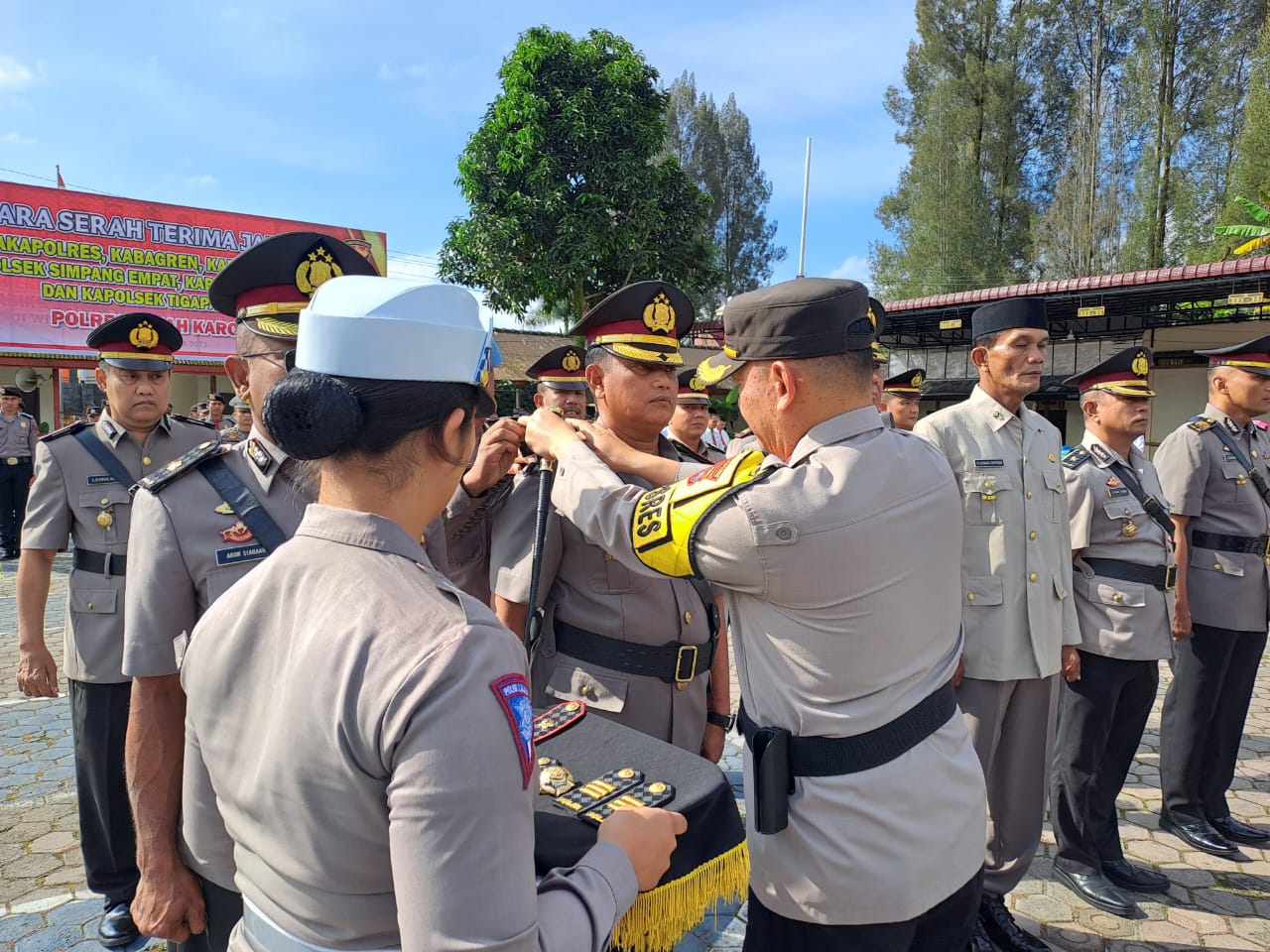 Sertijab Waka Polres Tanah Karo, Sejumlah PJU dan Kapolsek