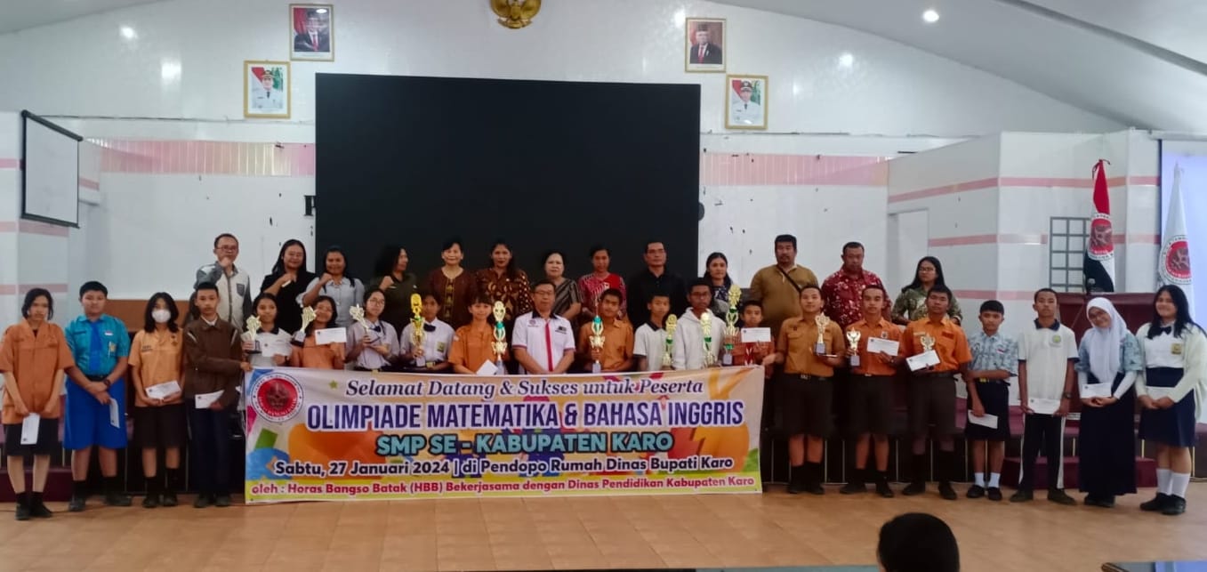 Siswa SMP Ikuti Olimpiade Matematika dan Bahasa Inggris di Karo
