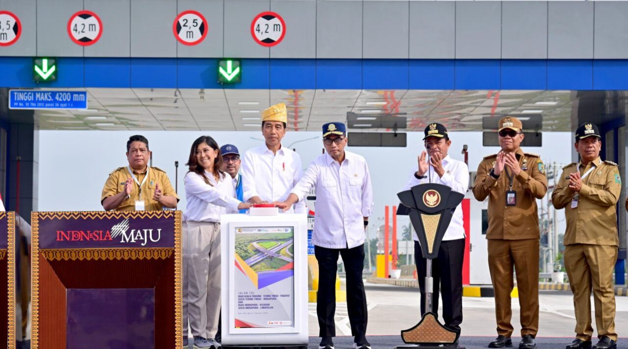 Presiden Jokowi Resmikan Jalan Tol Seksi Tebingtinggi-Indrapura dan Indrapura-Limapuluh