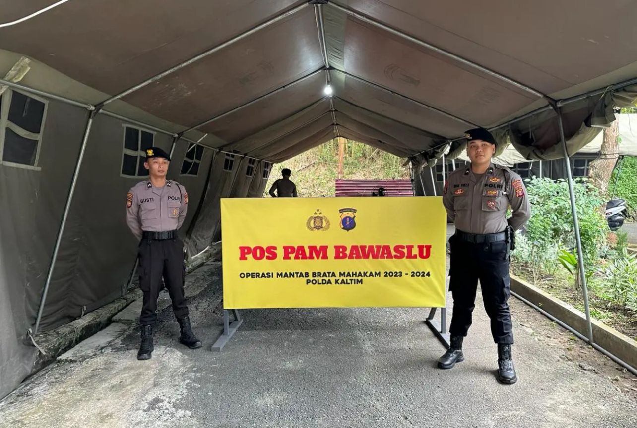 Satgas Preventif Dit Samapta Polda Kaltim Intensifkan Pengamanan Kantor KPU dan Bawaslu