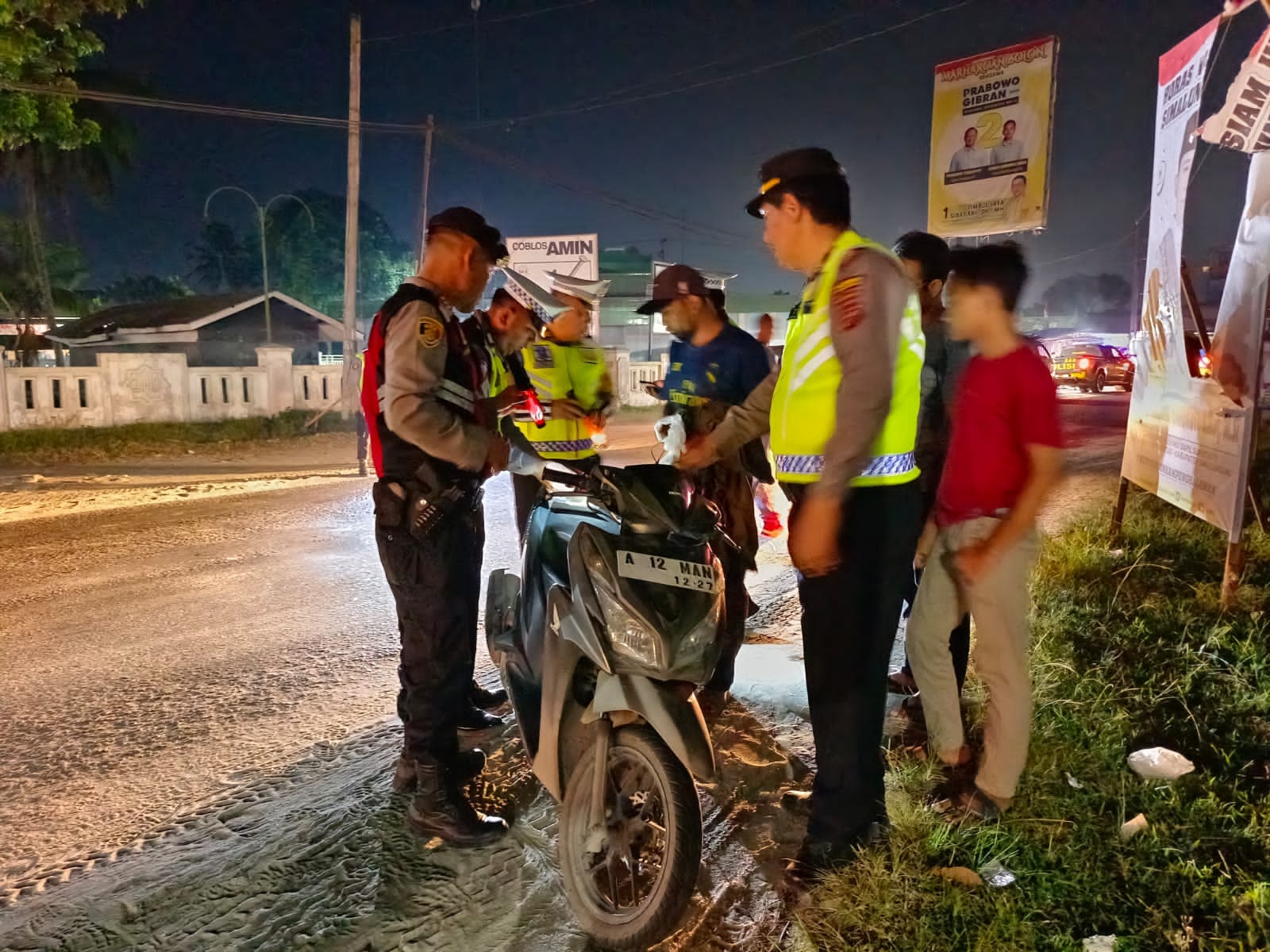 Jelang Pemilu 2024, Sat Samapta Bersama Polsek Perdagangan Resor Simalungun Gencarkan Patroli