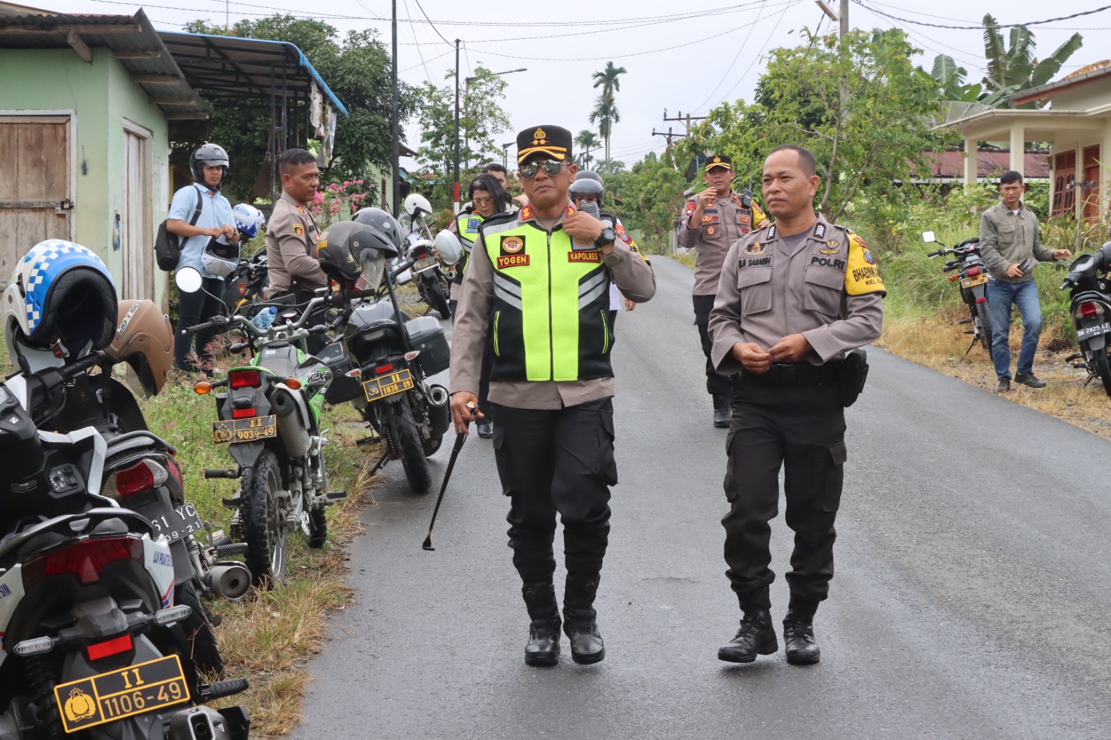 Polisi Cek Lokasi TPS Dianggap Rawan di Pematangsiantar