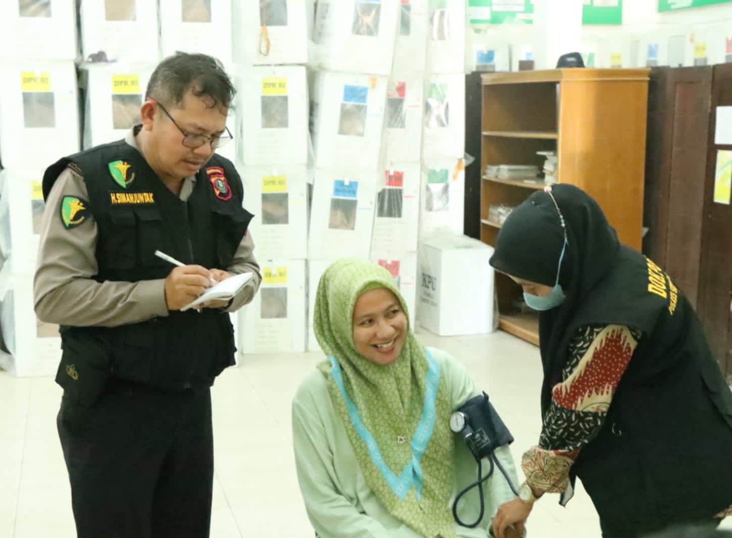 Polres Sergai Cek Kesehatan Personel Pam dan Petugas PPK Sei Rampah