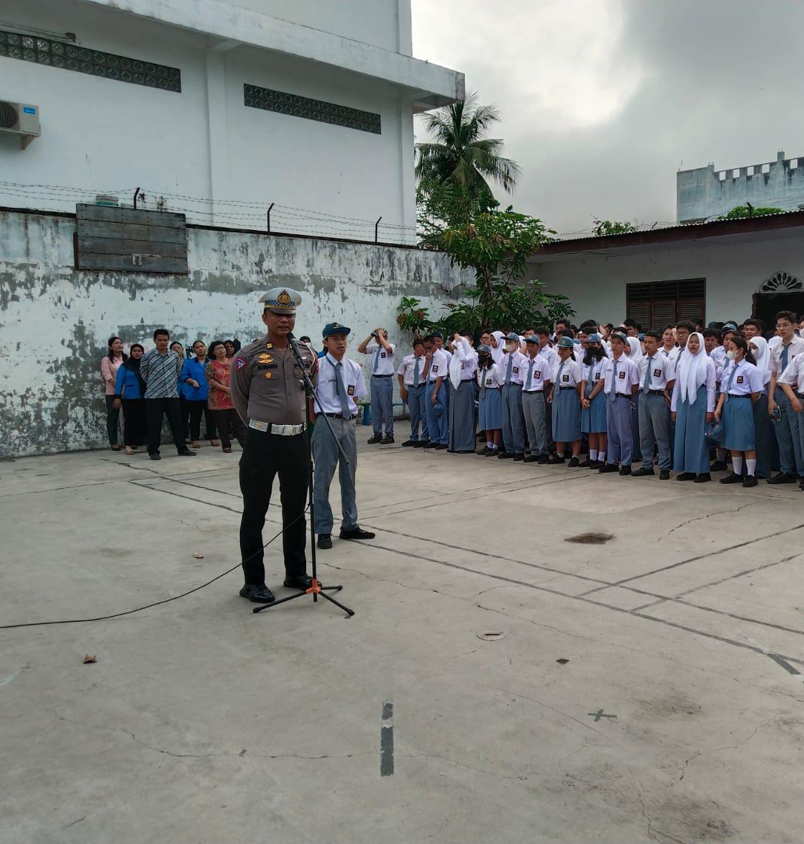 Polres Tebingtinggi Gelar Sosialisasi Tertib Berlalulintas di Sekolah