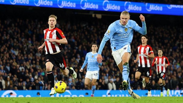 Liga Inggris, Manchester City Kalahkan Brentford