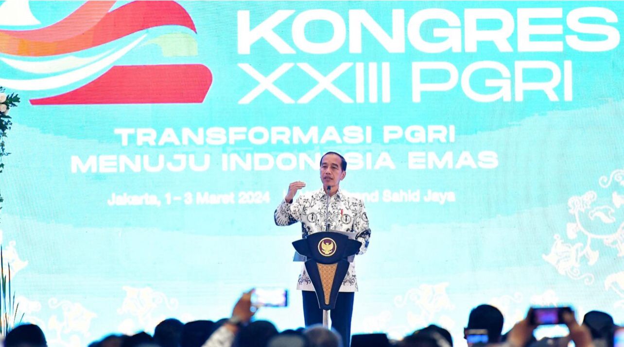 Buka Kongres XXIII PGRI, Presiden Tegaskan Pentingnya Lingkungan Sekolah yang Aman