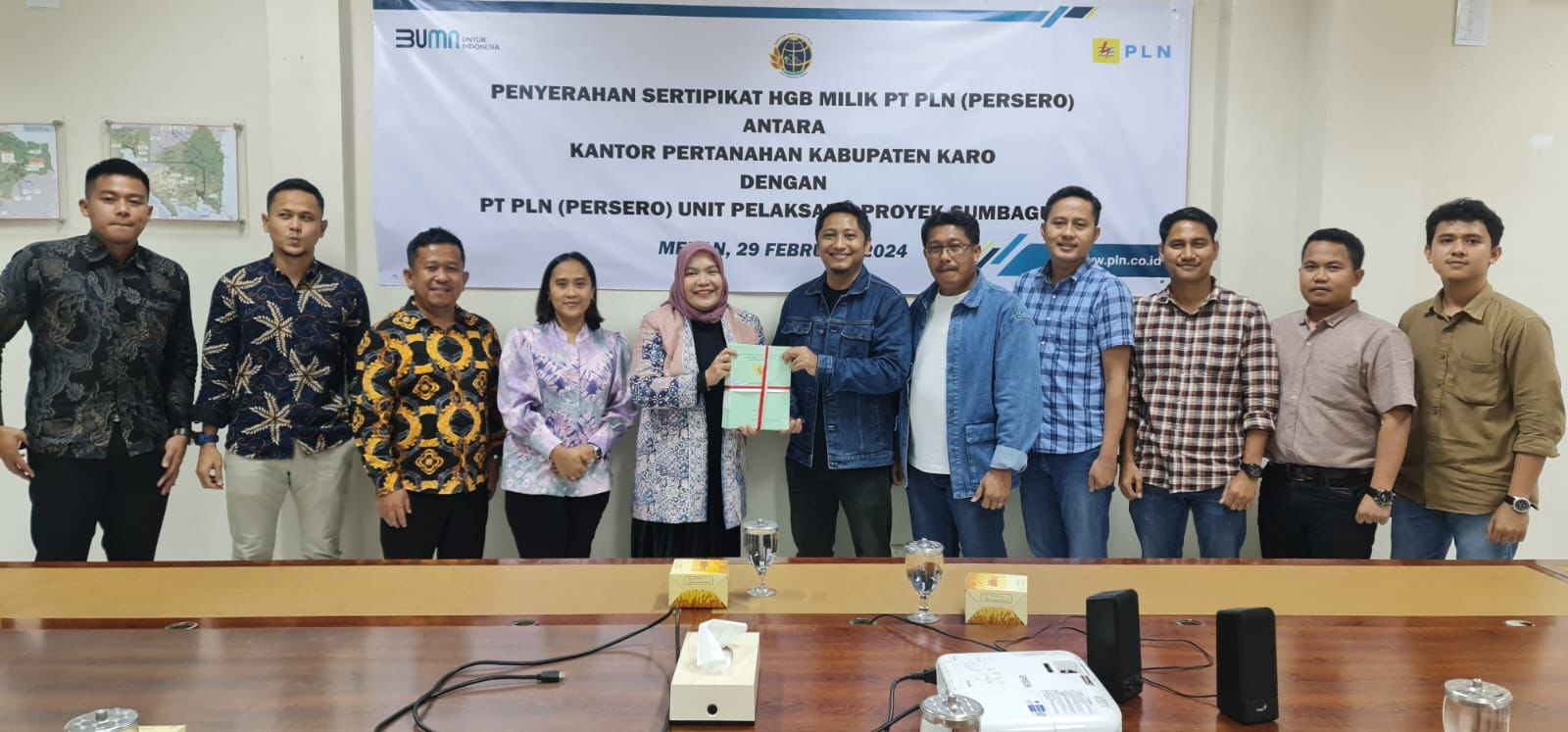 PLN Kembali Terima 22 Sertipikat Tanah Tapak Tower T/L 150 kV Berastagi-Kutacane