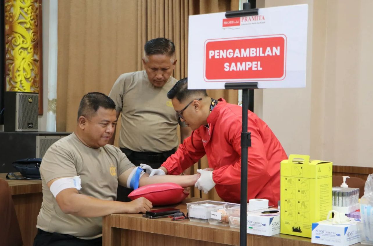 Bid Dokkes Polda Kaltim Gelar Rikkes Berkala, Pastikan Kesehatan Pejabat Utama Polda Tetap Prima