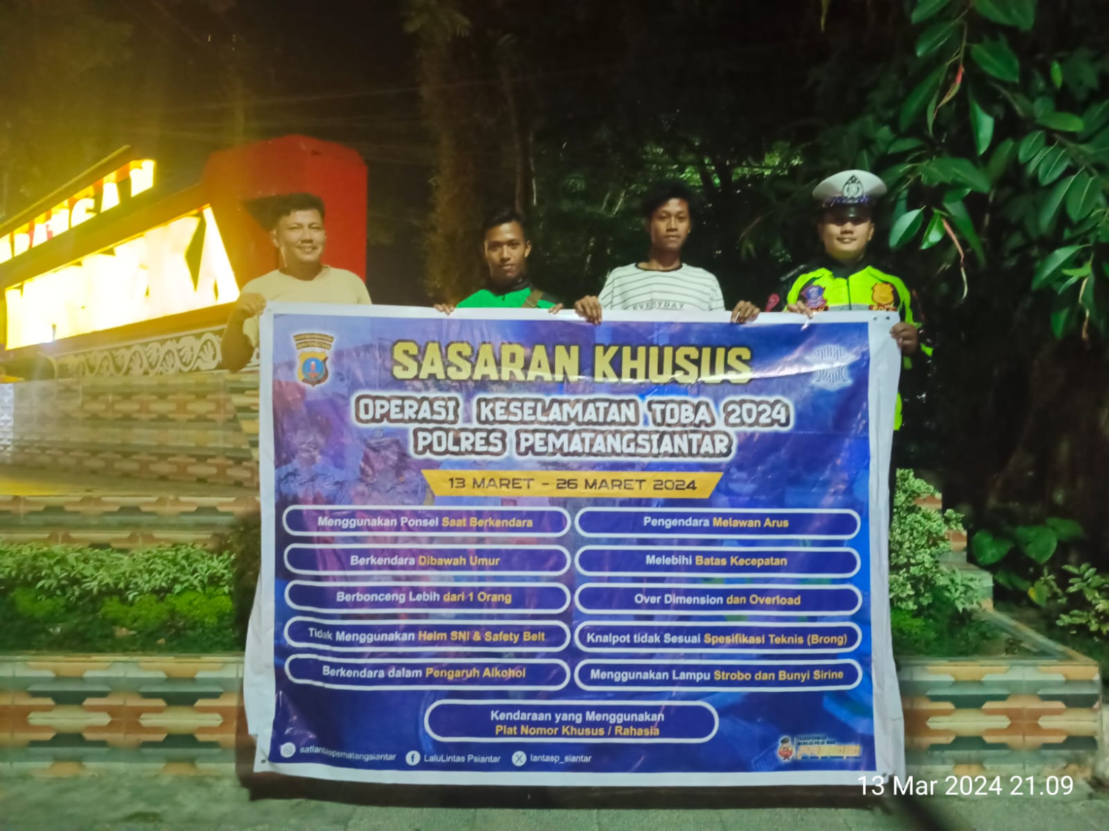 Polres Pematangsiantar Sosialisasi Operasi Keselamatan Toba 2024
