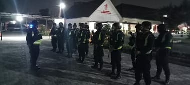 Brimob Polda Sumut Patroli Malam Hari Ciptakan Situasi Kondusif