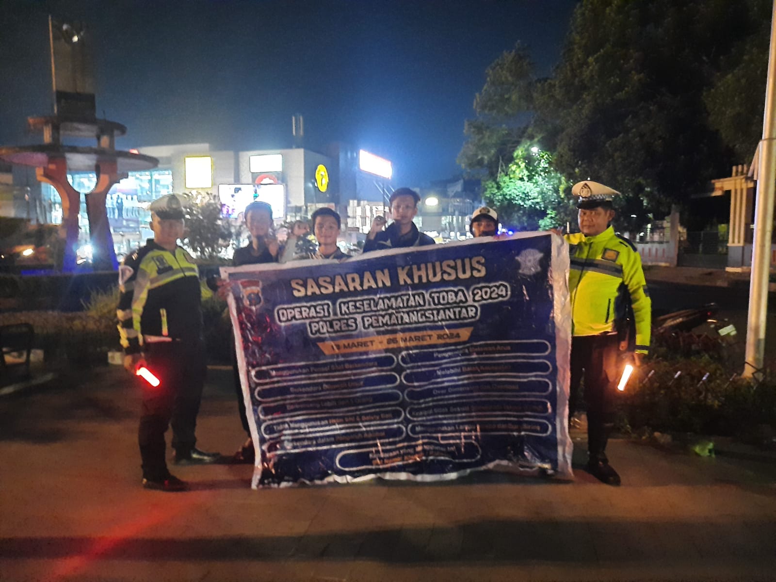 Polres Pematangsiantar Sosialisasi Ops Keselamatan Toba Sampai Malam Hari