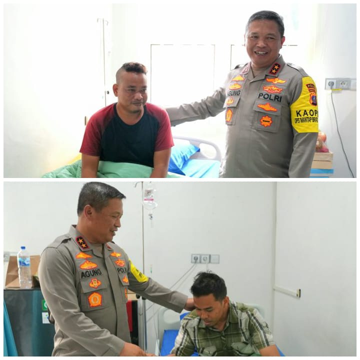 Kapolda Sumut Besuk Dua Personel Korban Penganiayaan