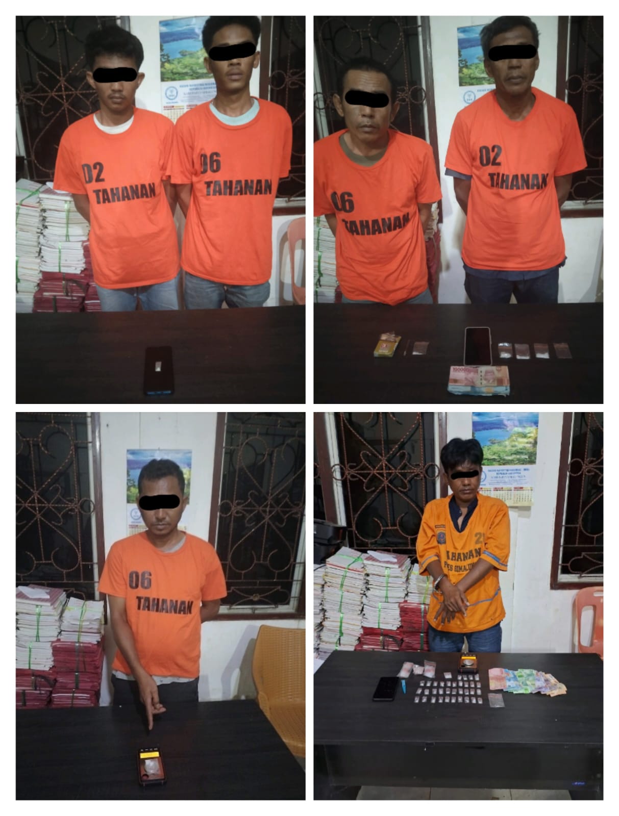 1x24 Jam, Polres Simalungun Amankan Enam Tersangka Kasus Narkoba