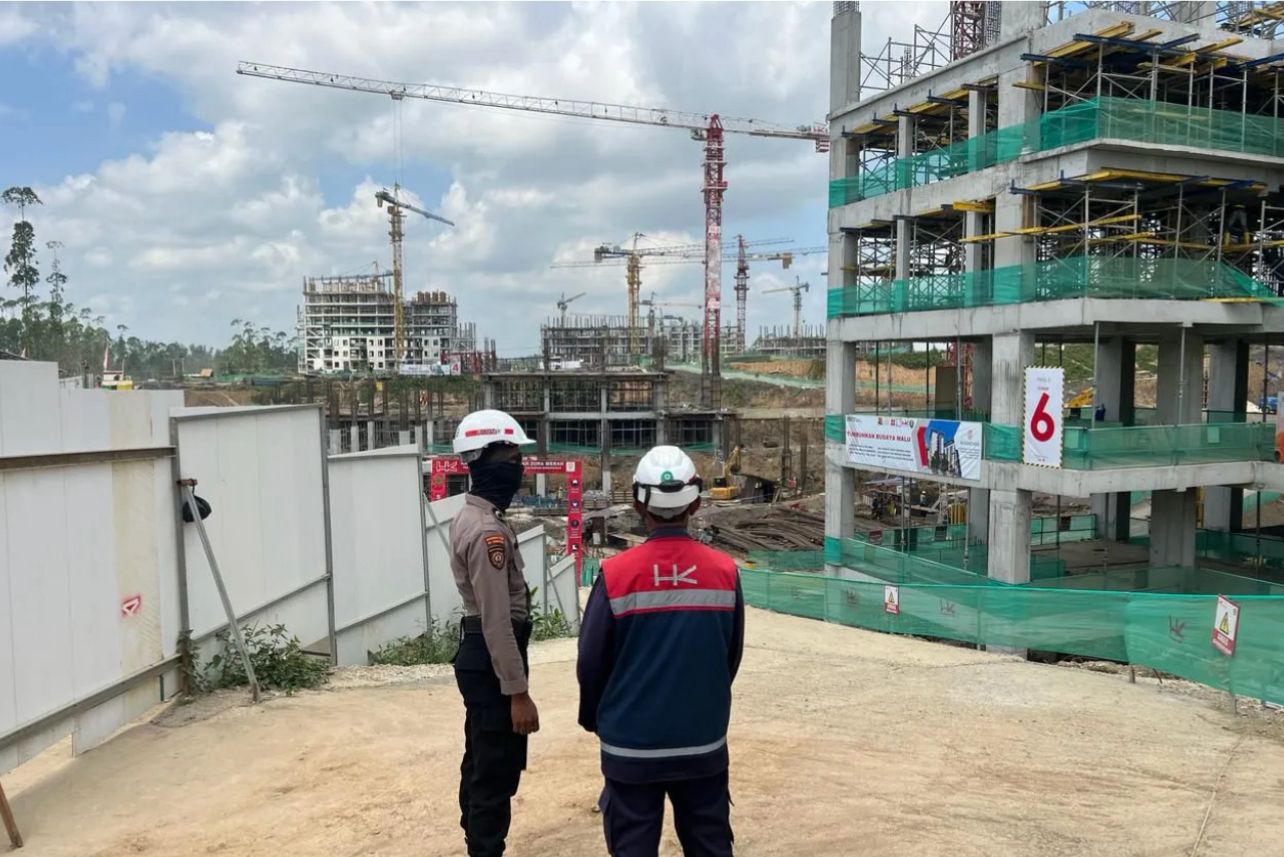 Personel Satgas Ops Nusantara Mahakam Patroli Dialogis Kelancaran Pembangunan di Kawasan IKN