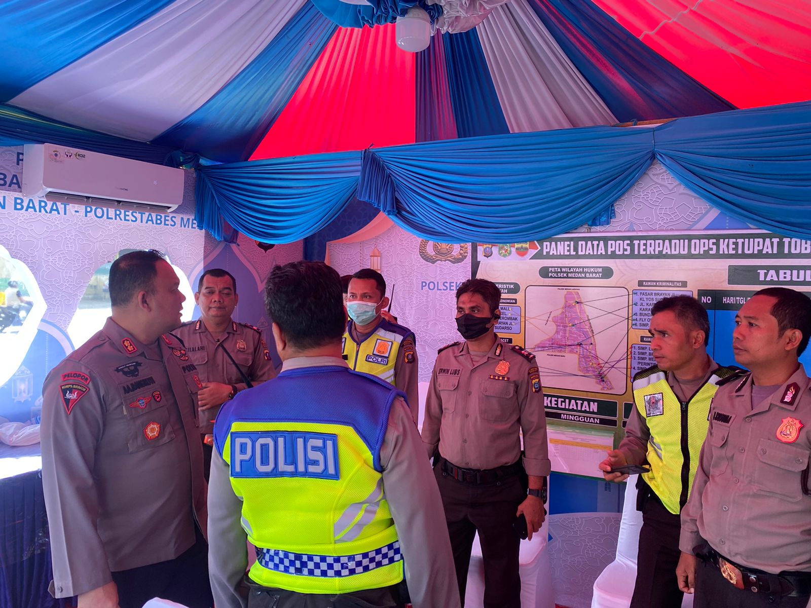 AKBP Anhar Arlia Cek Pospam Lebaran 2024 di Medan