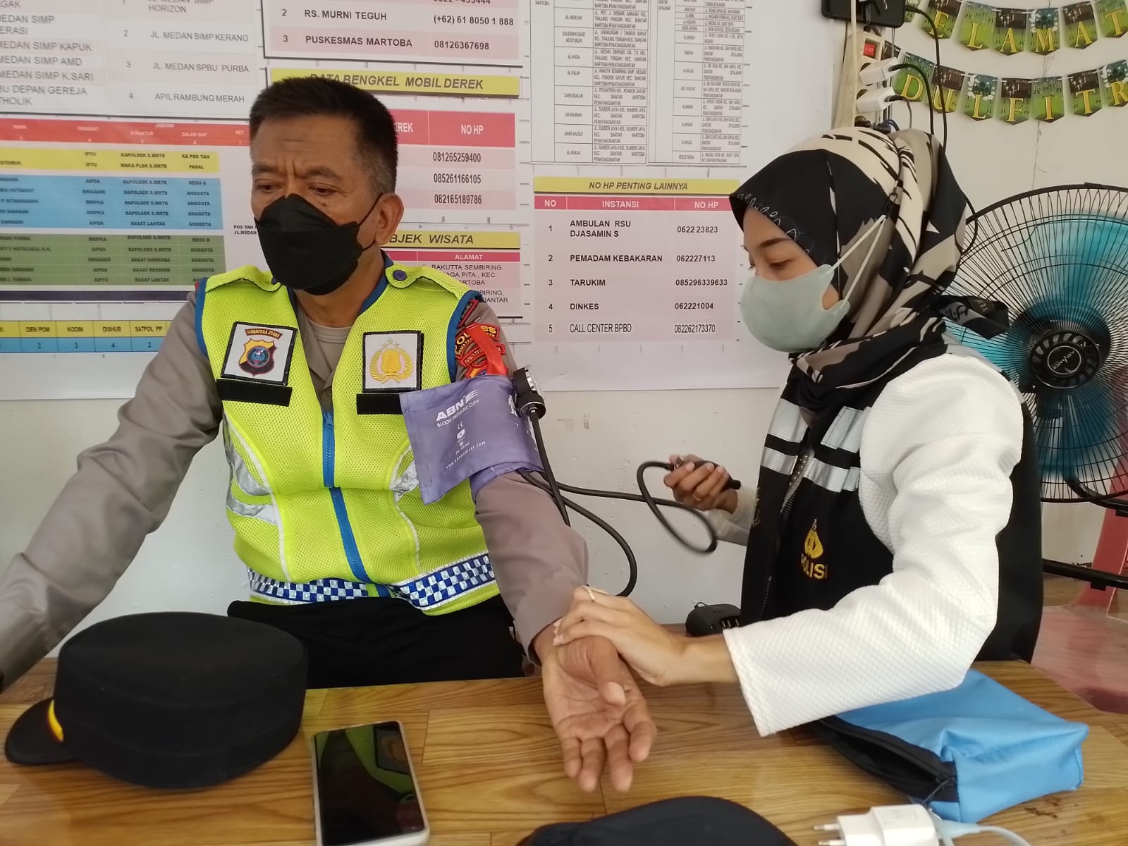 Dokkes Polres Pematangsiantar Cek Kesehatan Petugas di Pospam dan Posyan