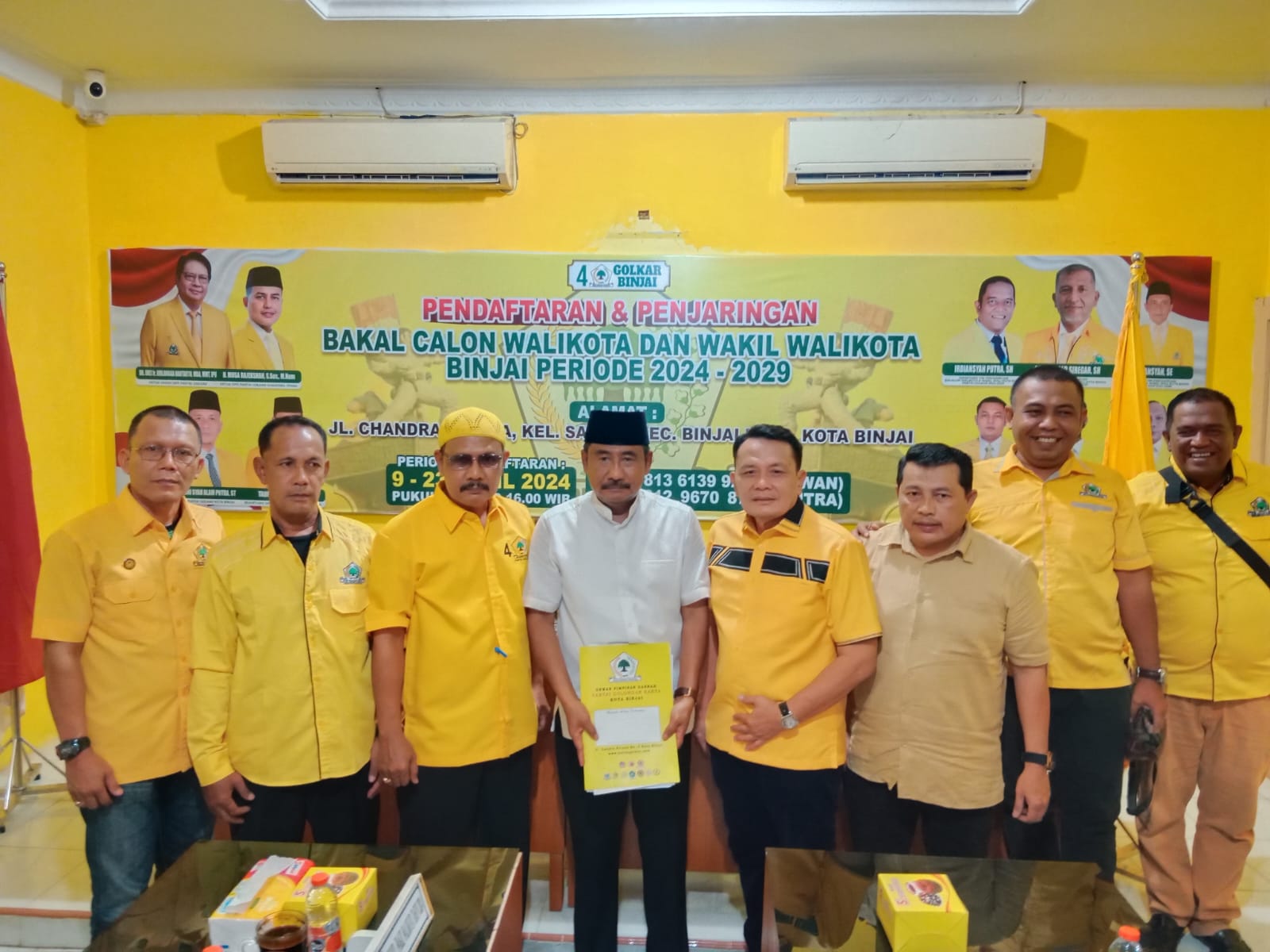 Pilkada 2024, H Amir Hamzah Daftarkan Diri ke Partai Golkar Binjai