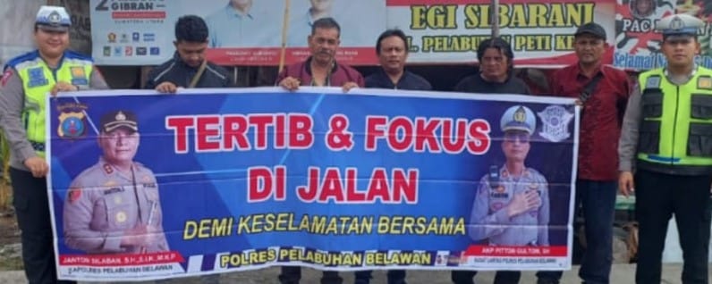Polres Belawan Sosialisasikan Tertib Berlalu Lintas
